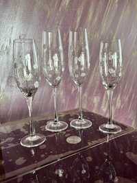 Рисувани сватбени ритуални чаши - комплект от 4бр /2бр +2бр.кумски/