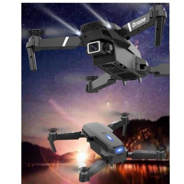 Drona quadcopter dual camera 1080p WIFI KBDFA E88 Pro, 2 Acumulatori