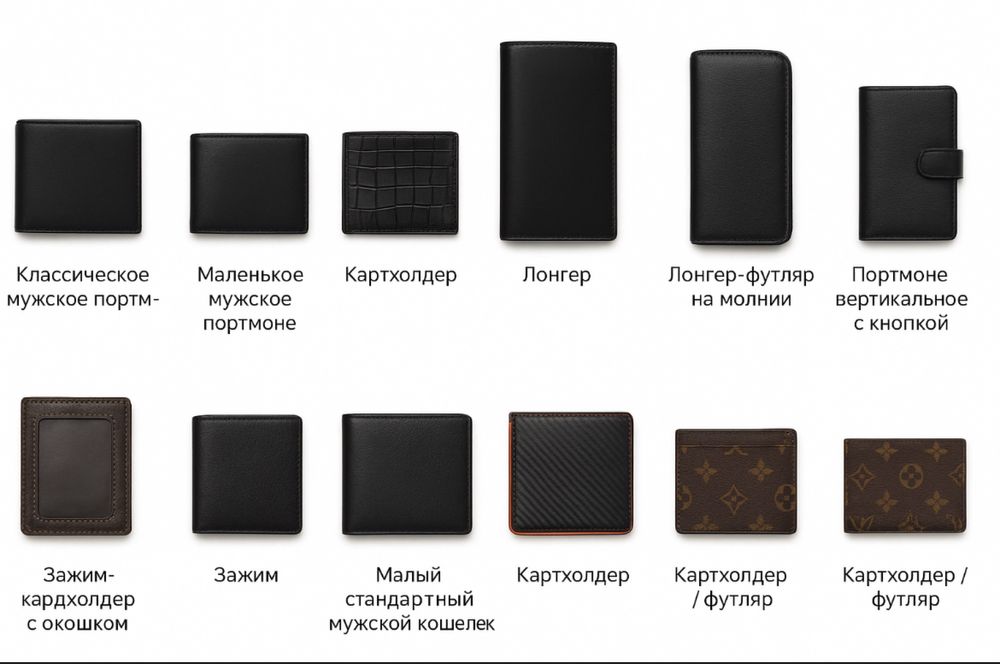 Коллекция мужских портмоне (б/у, отличное состояние)