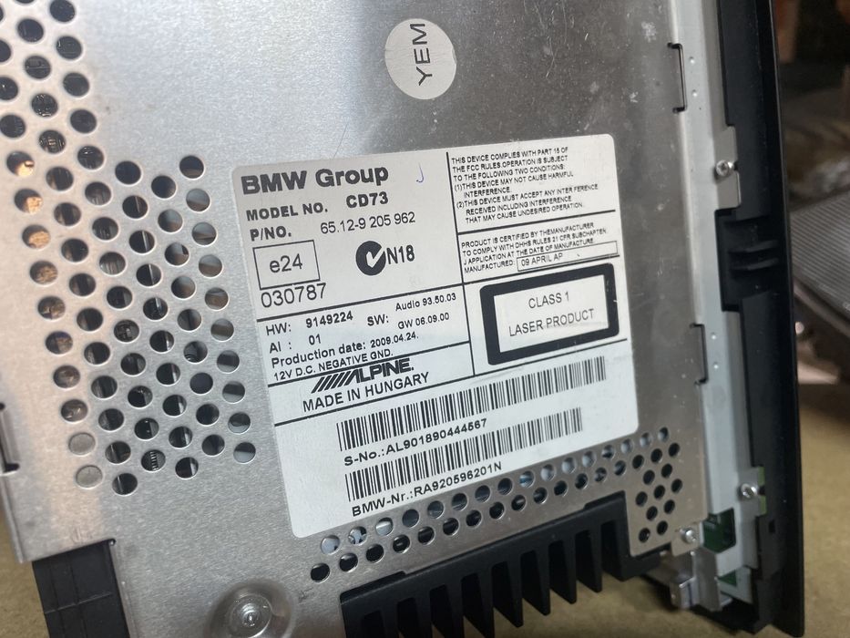 CD player BMW Profesional. CD 73