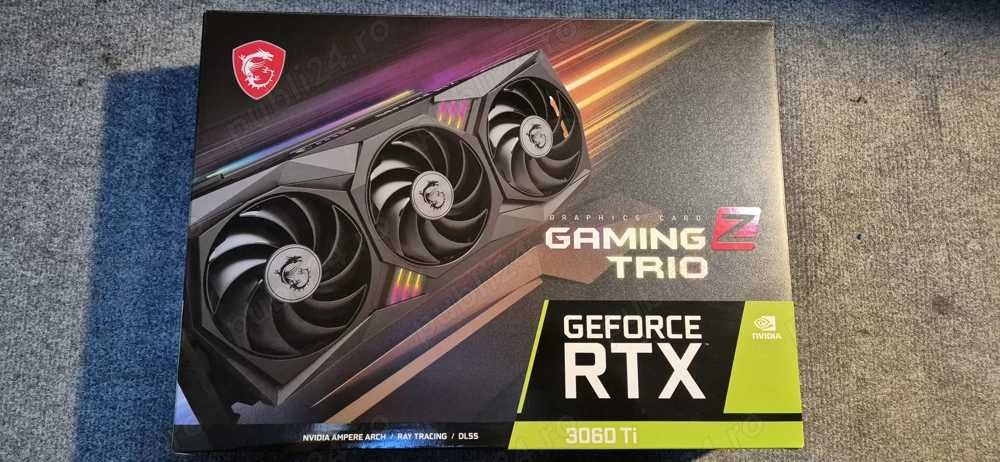 Placa video MSI nVidia GeForce RTX 3060 Ti GAMING Z TRIO LHR 8GB