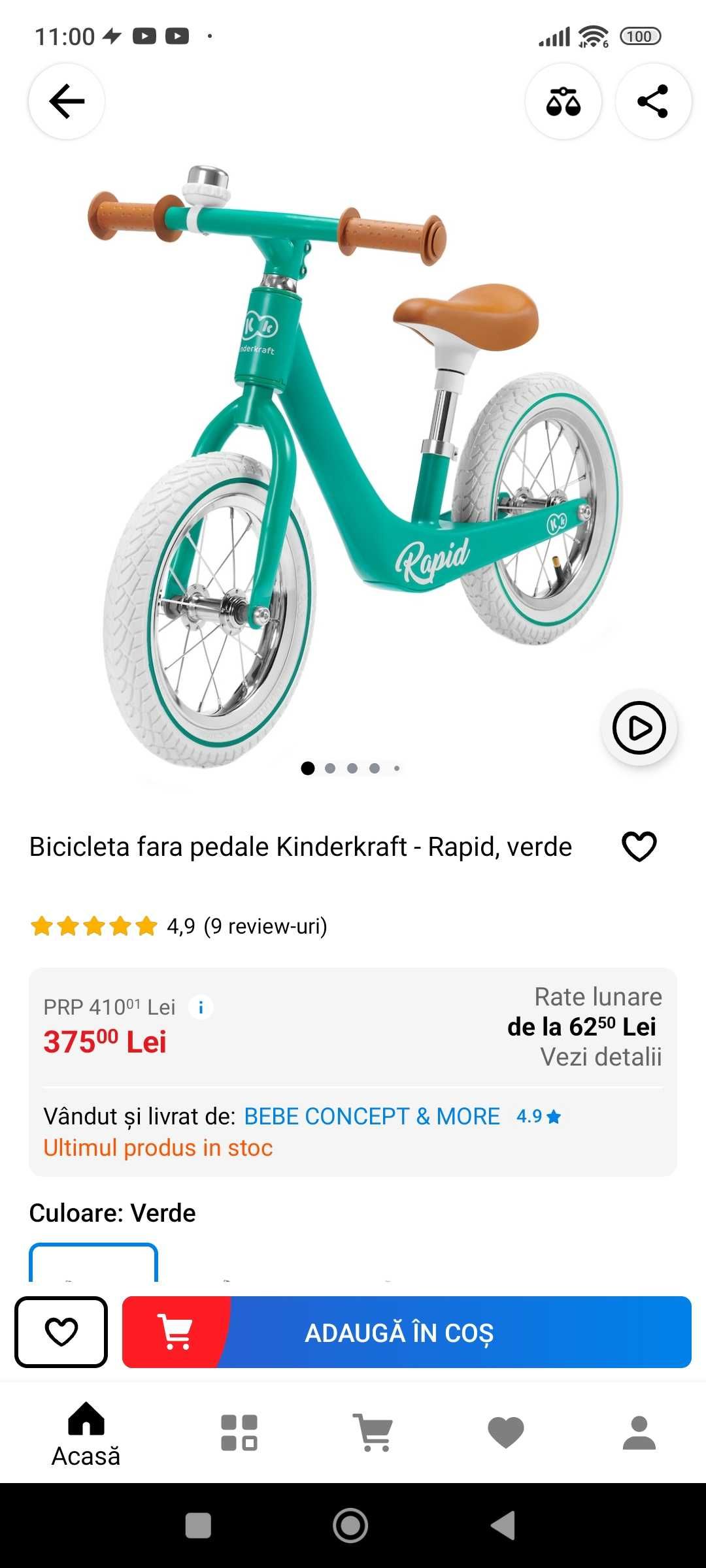 Bicicleta Kindercraft