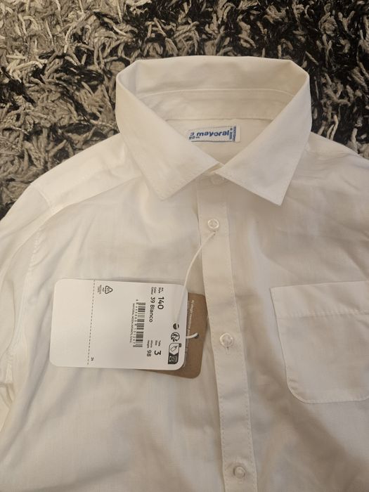 Camasa bumbac, alba, baieti, masura 98