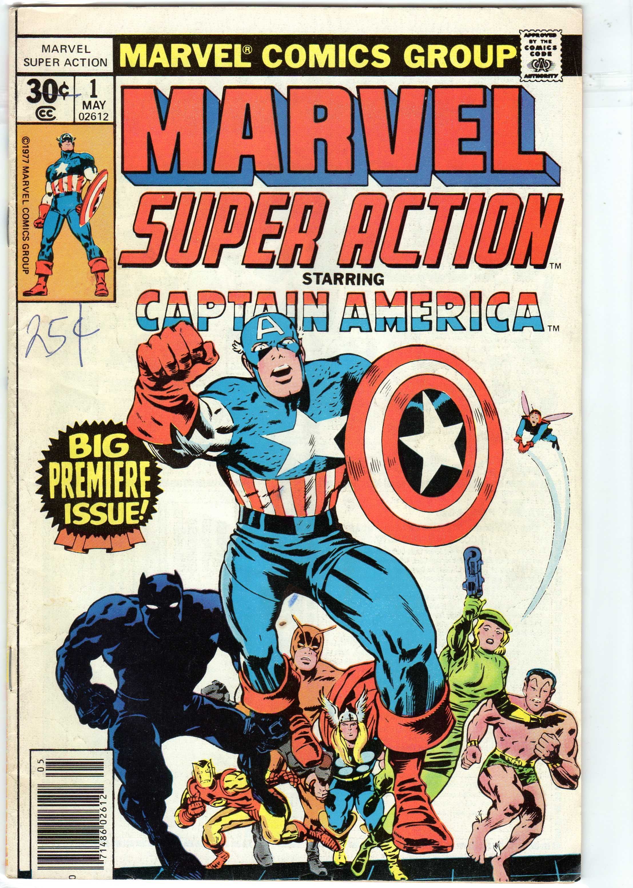 Marvel Super Action #1 Captain America Black Panther Avengers May 1977