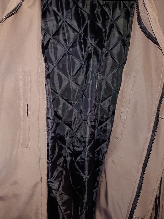 Сиво мъжко палто 4XL с махаща се подплата