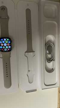 Apple Watch S7 Cellular 45 Silver Steel Starlight Sport