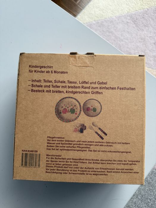 Set masa pentru copii de la 6 luni - 5 piese farfurii tacamuri cana