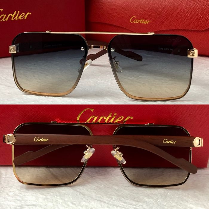 Мъжки слънчеви очила дървени дръжки 5 цвята