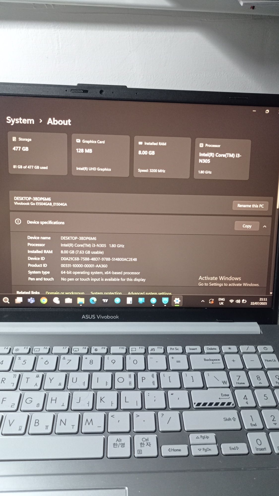 ASUS Vivobuk 64x.512gb.