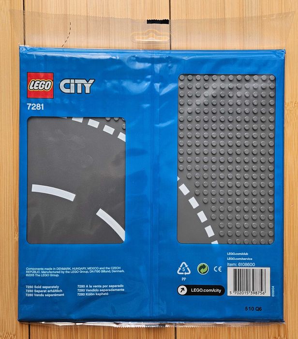 Set LEGO 7281 SIGILAT intersectie in T si curba (sosele placi de baza)