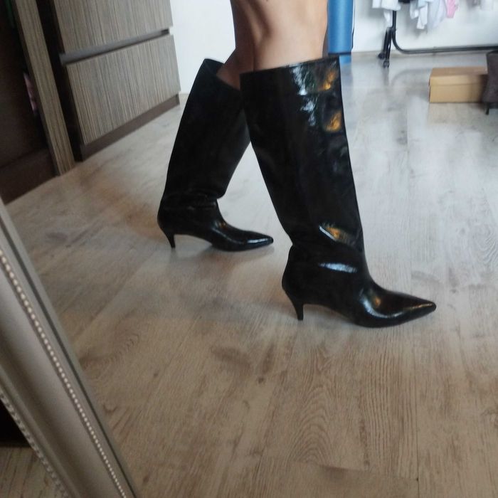 Черни дамски ботуши