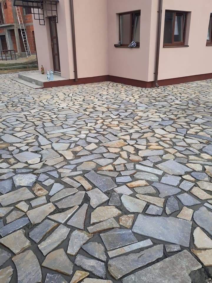 Piatra naturala de munte de Grecia 100%.  Lucrez în toată Țara