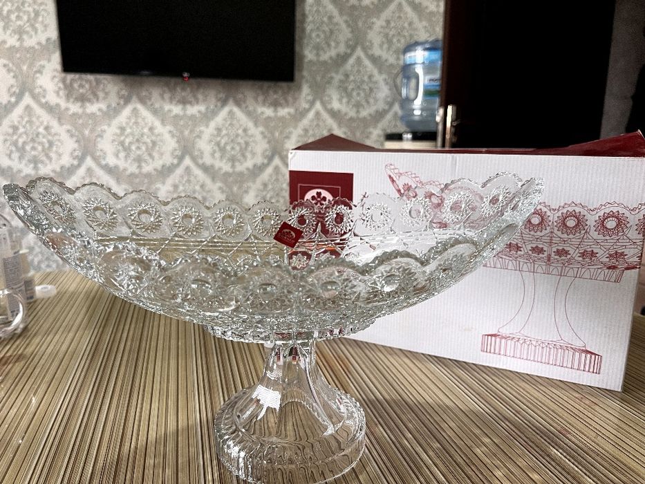 Чаша на ножке Sakura Glass Mey-ji, 36×23 см, новая