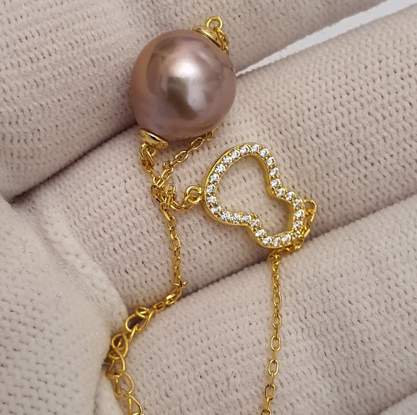 bratara argint 925 vermeil aur 18k cu perla naturala edison