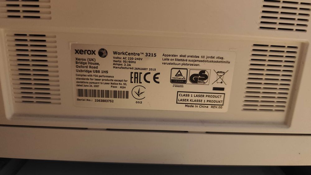 Лазерен принтер xerox workcentre 3215