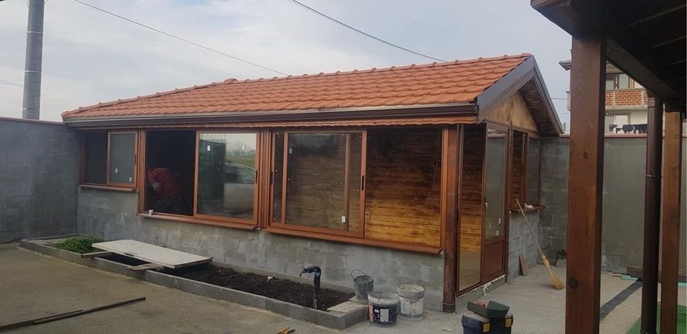 Дървена ламперия за беседки,механи,навеси