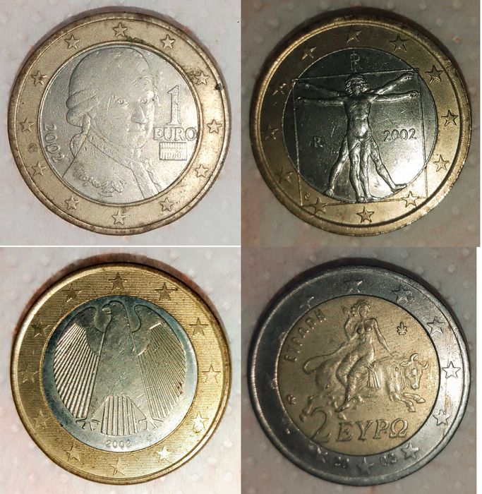 Редки евро монети с дефекти