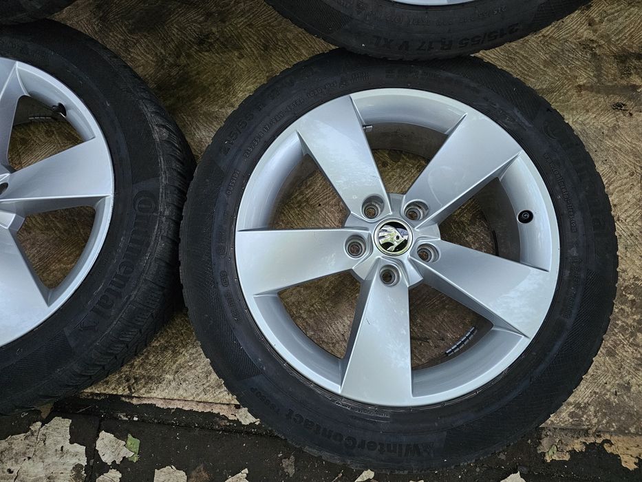 Jante aliaj 17" Skoda/Volkswagen/Seat cu anvelope iarna M+S  215/55/17