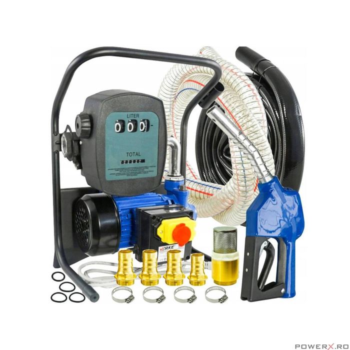 Pompa pentru transfer combustibil, motorina, cu contor, 220 V 600 W,
