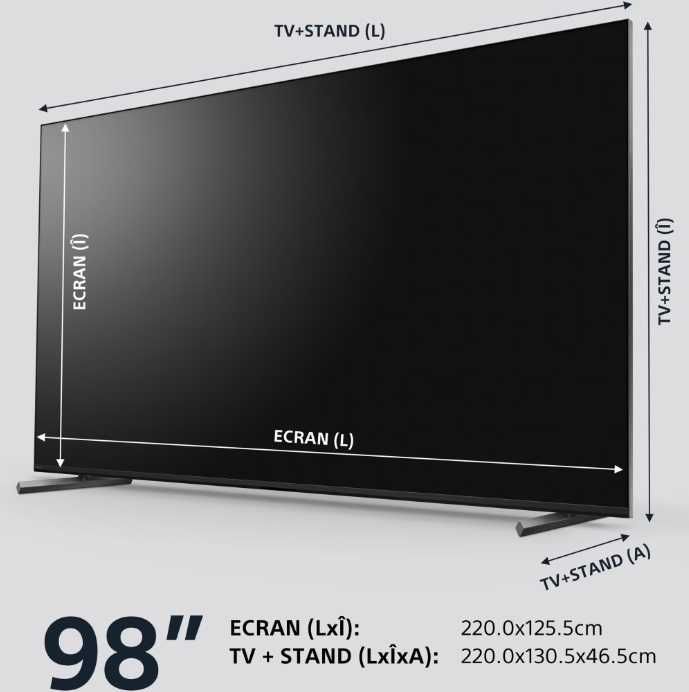 TV QLED Sony 98" (248cm) 98X90L, Google TV, 4K 120Hz, Clasa E