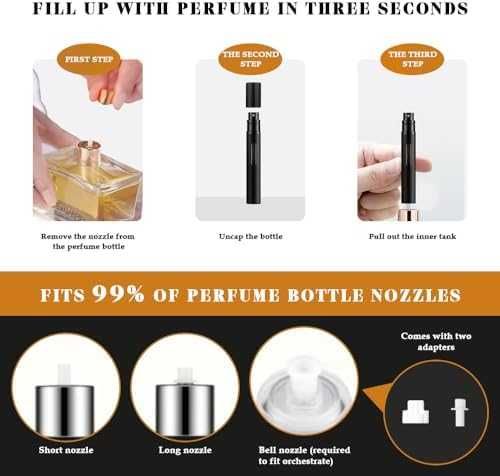 Нов Парфюмен дифузер 3 броя Мини Спрей Бутилки 10мл Пълнене Портативни