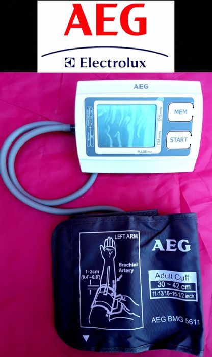 TENSIOMETRU de brat AEG ecran mare LCD 2X60 Memorii NOU - 120 Lei
