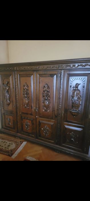 Set dormitor matrimonial renașterea spaniolă lemn masiv