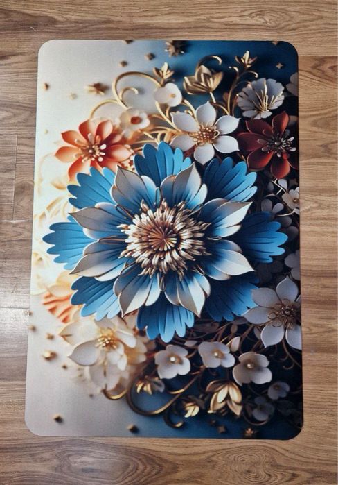 Коврик влагостойкий FLOUR с цветочным узором