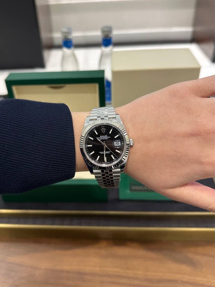 Rolex Datejust 41mm Steel and White Gold 126334 Black Dial