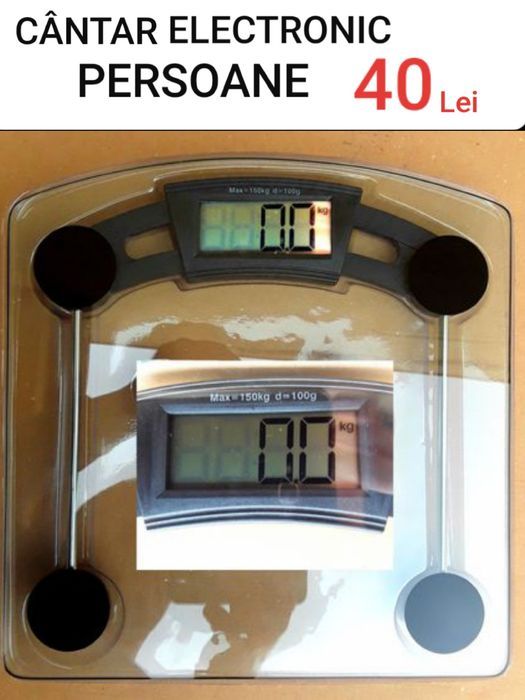 CÂNTAR ELECTRONIC DIGITAL pt persoane maxim 150 Kg Afisaj mare LCD NOU