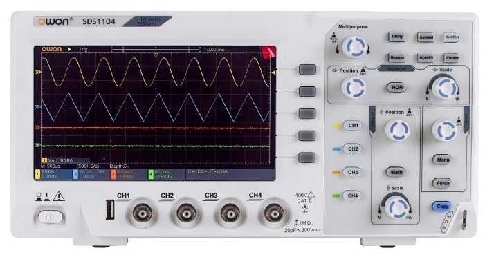 OWON SDS1104 Oscilloscop 100MHz Band 4-Chan 1GS/s Sample Rate