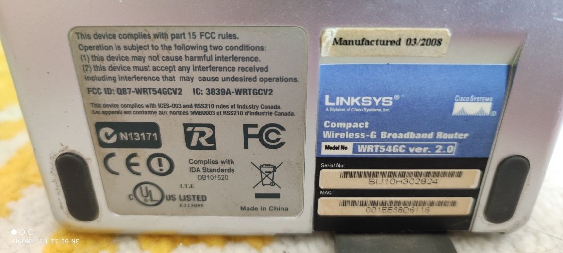 Router wireless Linksys WRT54GC