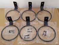 Set de 6 sau 12 suporturi metalice ghiveci rotund (diametru 10 cm)