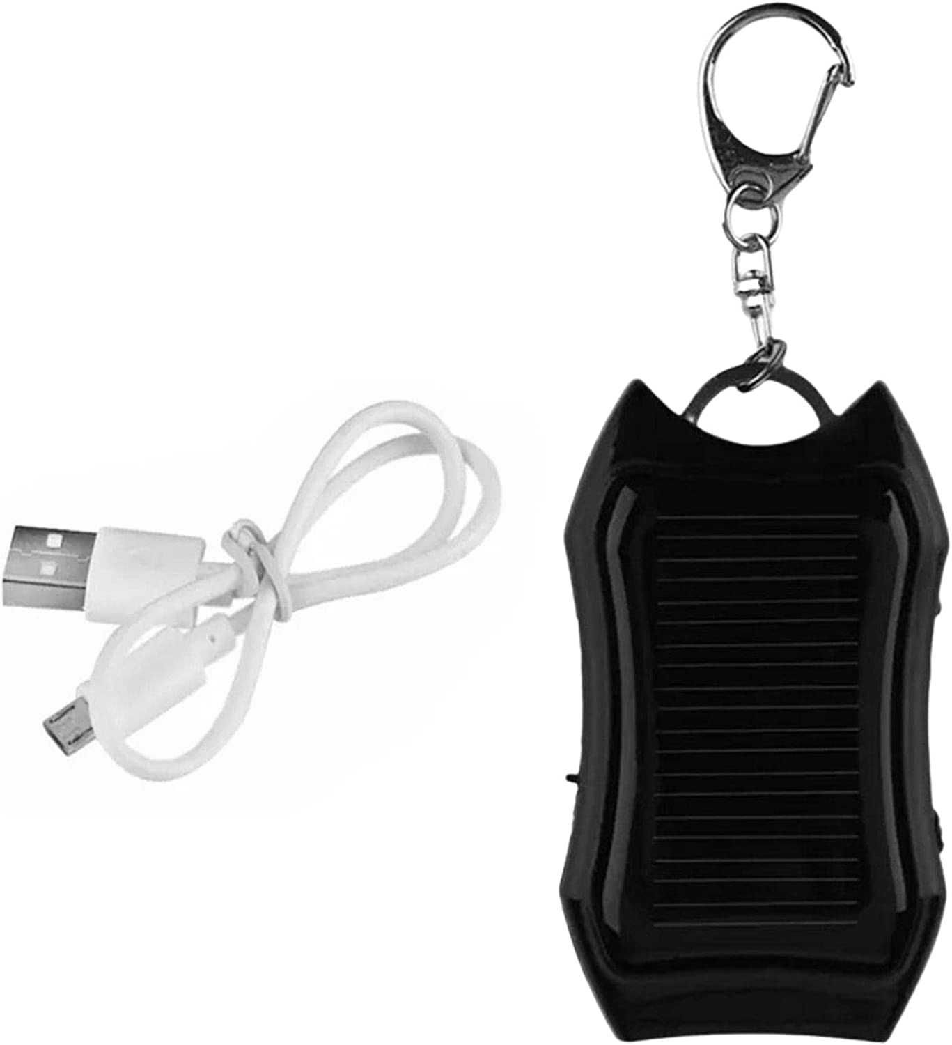 Solar Power Bank Keychain with LED Torch