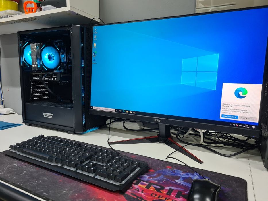 Игровой компьютер rtx 4060 и монитор