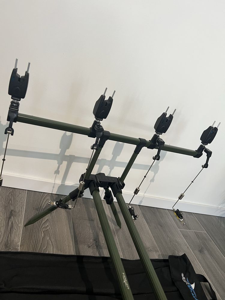 Set Rod Pod 4 posturi EastShark + Set 4 Senzori SAIMINO + 4 Swingheri