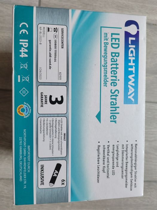 Lampa cu senzor de mișcare exterioară 2x250 lumeni