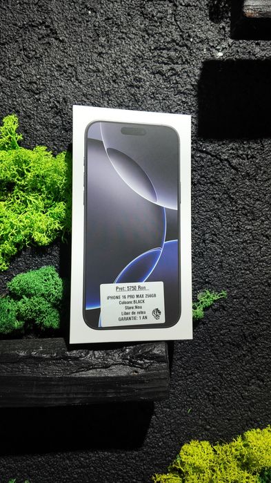iPhone 16 Pro Max 256gb Black Neverlocked Sigilat/Fact+Garantie