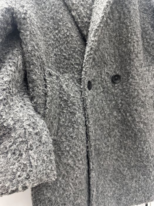 Palton de iarna gri Bershka