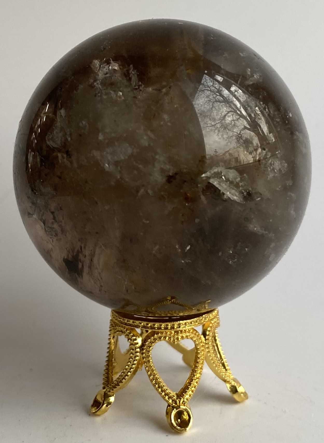 Cristale/Minerale - Cuart Fumuriu- sfera piatra semipretioasa
