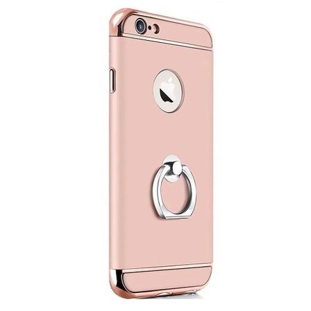 Husa pentru Apple iPhone 7 Plus, GloMax 3in1 Ring PerfectFit, Rose-Gol