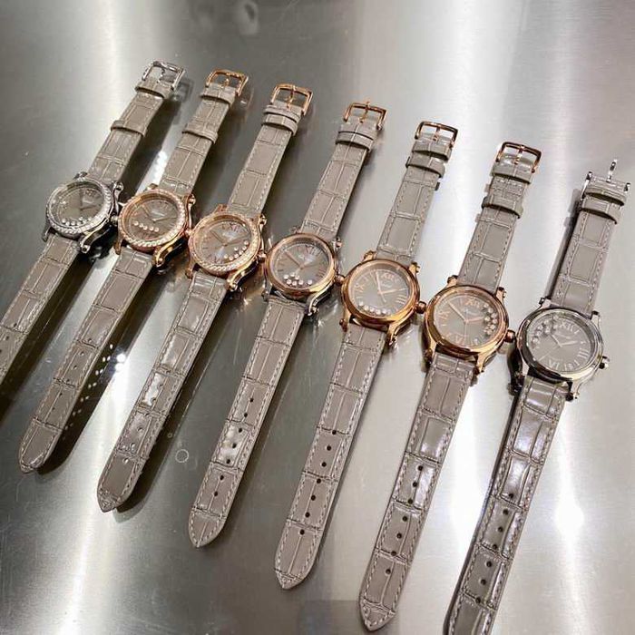 Дамски кварцов часовник Chopard Happy Sport Beige