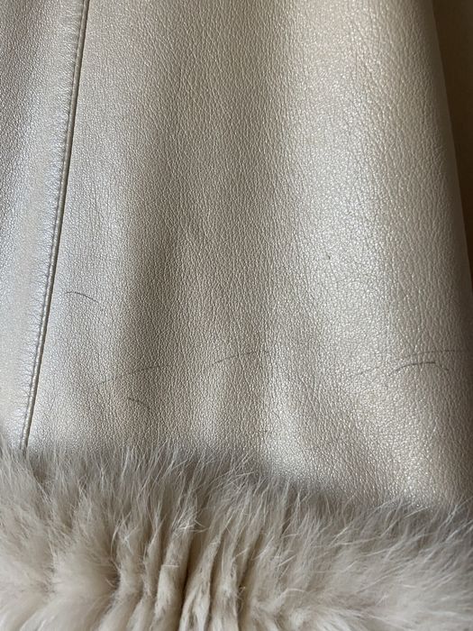 Haina piele cu  blana vulpe