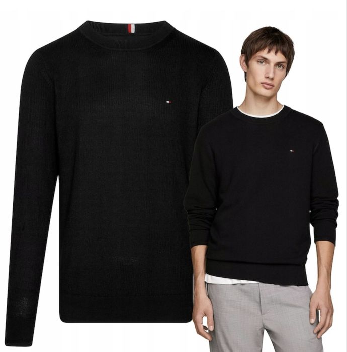 Pulover barbati, negru, M, Tommy Hilfiger