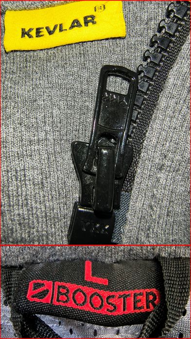 Hanorac moto cu Kevlar și protecții, Booster, L