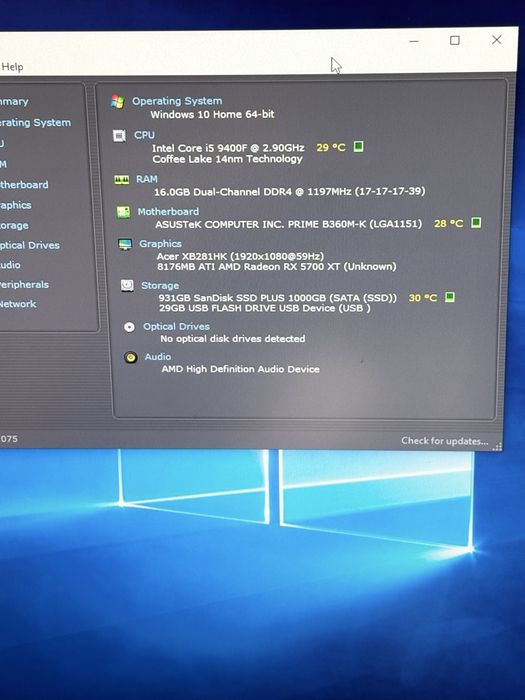 Calculator/PC Gaming• i5-9400F• Placa video 8gb• SSD 1Tb• 16gb ram