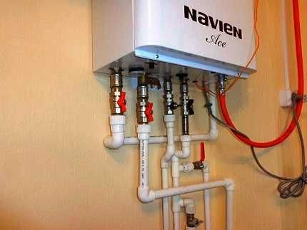 Navien ACE до 350 кв газовый настенный котел + Дымоход