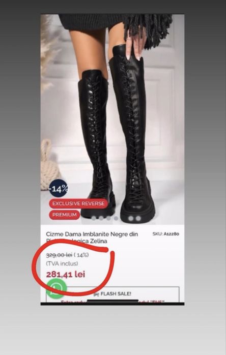 Cizme îmblănite Reverse