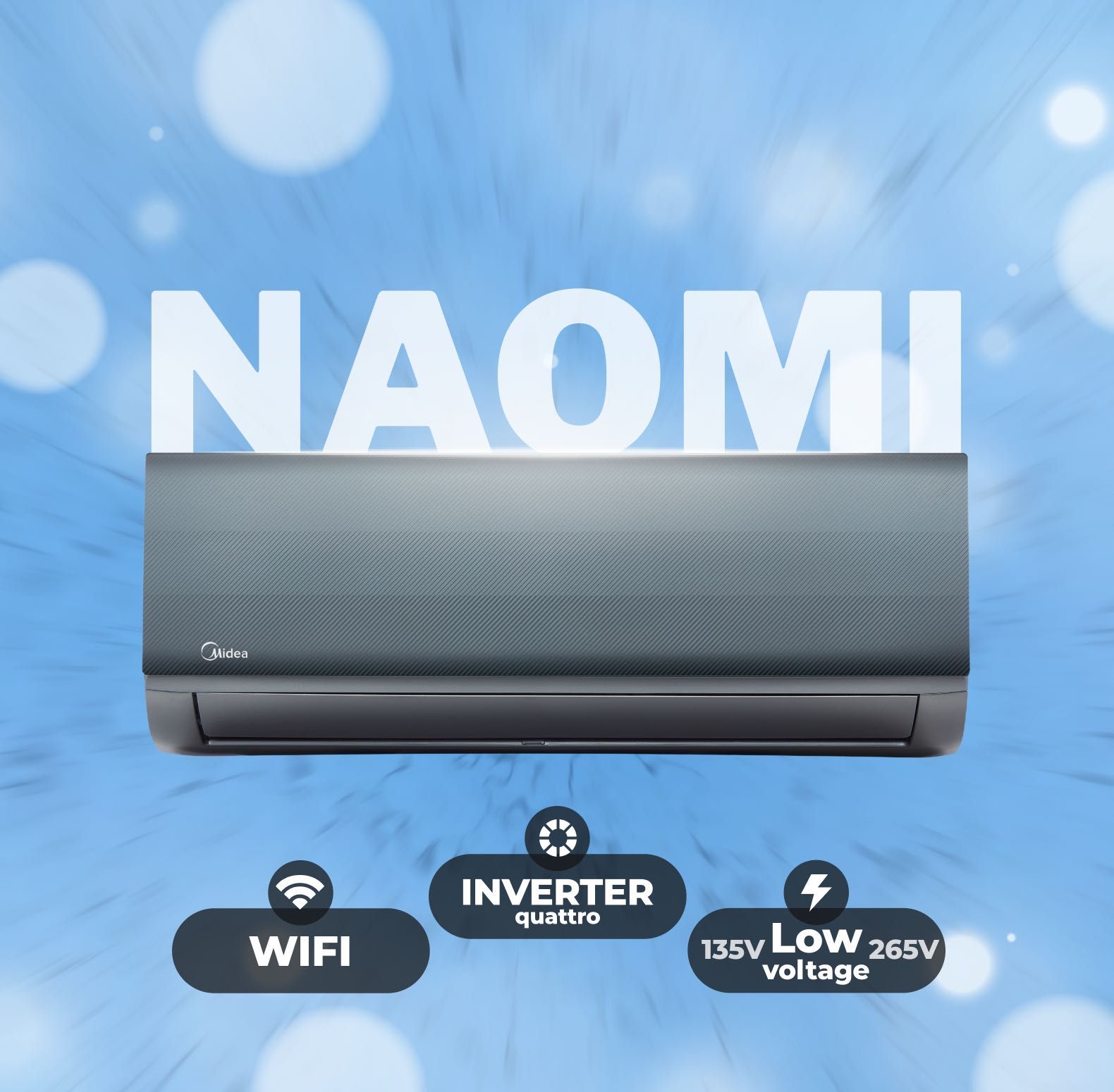 Кондиционер Midea Naomi 12 Inverter Quattro + УСТАНОВКА!
