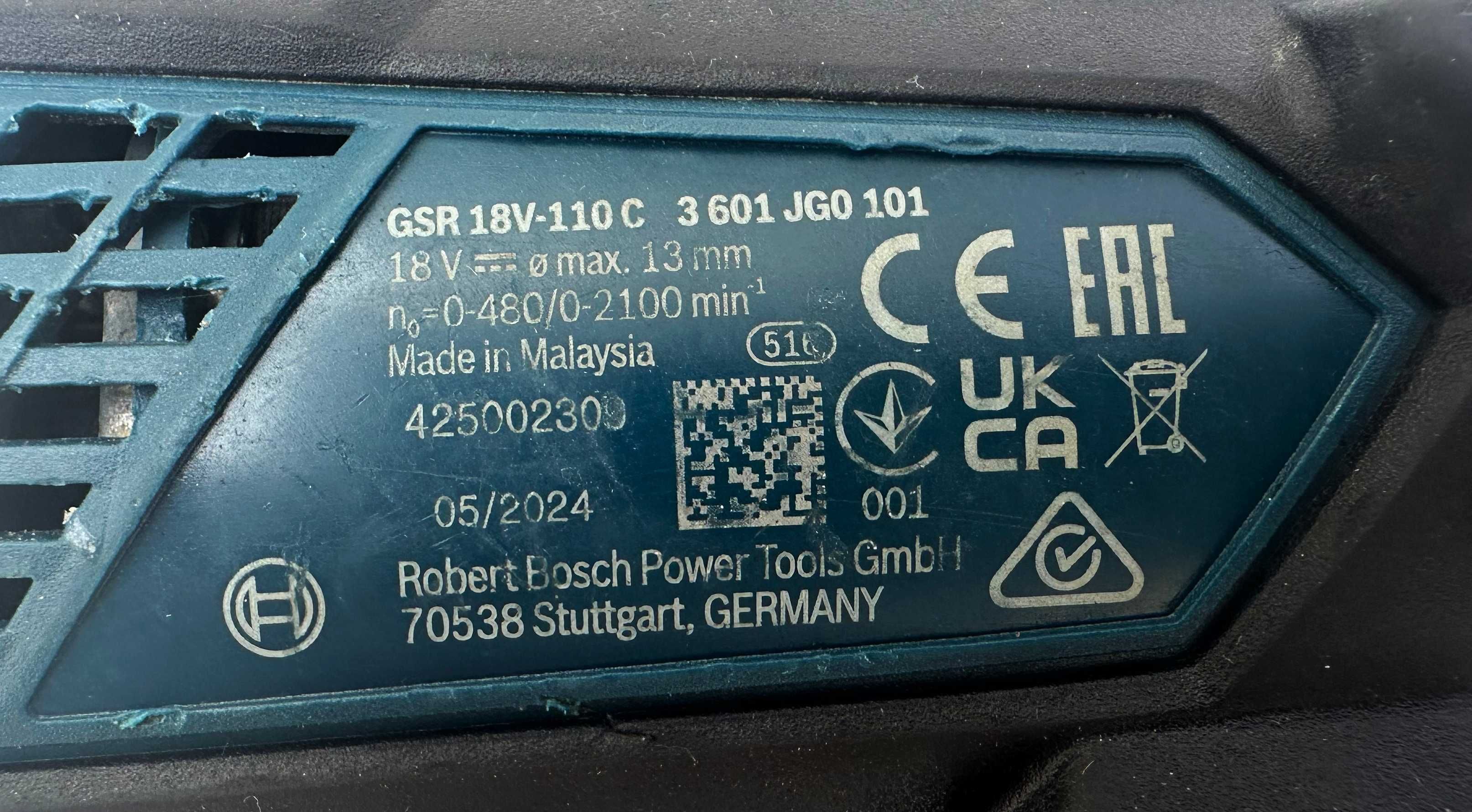 BOSCH GSR 18V-110 C - Безчетков мощен винтоверт 18V 110Nm